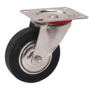 RUEDA GIRATORIA 4 " GOMA C/RULEMAN
