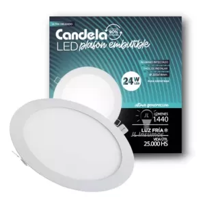 PANEL LED REDONDO EMBUTIR 18W LUZ FRIA CANDELA