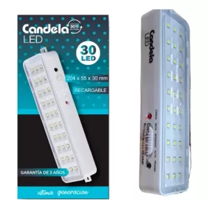 LUZ DE EMERGENCIA 30 LED RECARGABLE CANDELA