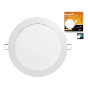 PANEL LED REDONDO EMBUTIR 12W LUZ CALIDA CANDELA