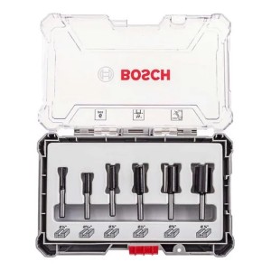 SET DE FRESAS BOSCH 1/4 6 PIEZAS RECTAS FRESADORA
