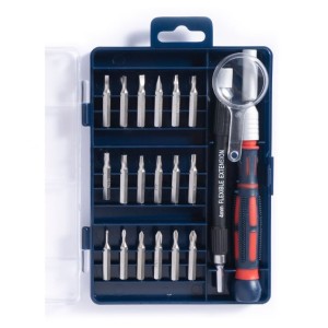 DESTORNILLADORES PORTA PUNTAS PRECISION 21 PIEZAS TX/PL/PH/PZ BREMEN