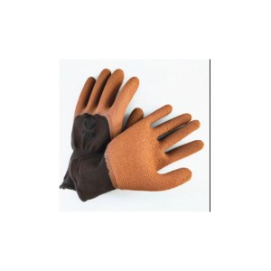 GUANTE TEJIDO PVC MARRON TALLE 10