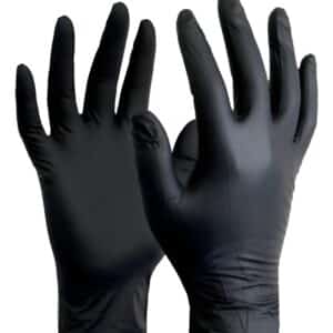 GUANTE EXAMINACION NITRILO NEGRO TALLES S-M-L-XL