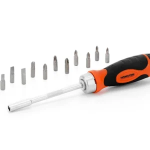 DESTORNILLADOR CON CRIQUET 1/4" + 12 PTAS.