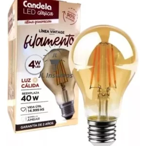LAMPARA FILAMENTO LED CLASICA 4W  E27 - CANDELA