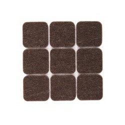 FIELTRO RECTANGULAR 30 MM X 18 UNIDADES MARRON