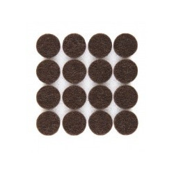 FIELTRO CIRCULAR 20 MM X 32 UNIDADES MARRON