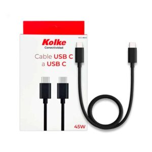 CABLE KOLKE KCC-8643 - USB C  A USB C  25W/45W - NEGRO
