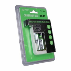 CARGADOR PILA NOGA NGA-5200 AA/AAA - USB CON DOS PILAS AA