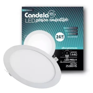 CANDELA - PANEL LED REDONDO EMBUTIR 24W LUZ FRIA (-20%)