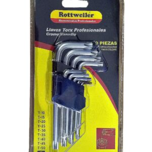 JUEGO LLAVE TORK X 9 PZAS CORTA EN BLISTER