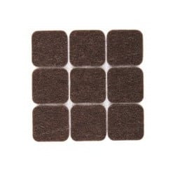 FIELTRO RECTANGULAR 30 MM X 18 UNIDADES MARRON