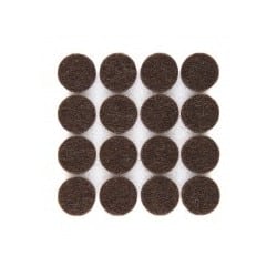 FIELTRO CIRCULAR 20 MM X 32 UNIDADES MARRON