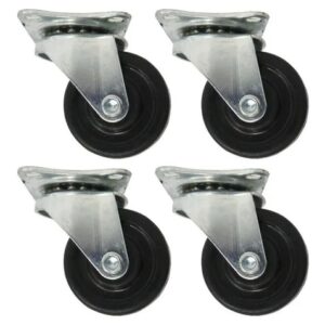 RUEDA GIRATORIA  SET x 4 u. -  50 - 2" GOMA C/RULEMAN