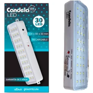 LUZ DE EMERGENCIA 30 LED RECARGABLE CANDELA